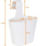 Doniczka balkonowa ochronna przed promieniowaniem UV, szara 34x27 cm - obrazek 3