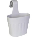 Doniczka balkonowa ochronna przed promieniowaniem UV, szara 34x27 cm