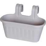 Doniczka Balustradowa Dwukomorowa Szara o Wysokiej Odporności na Warunki Atmosferyczne