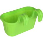 Odporna na Warunki Atmosferyczne Doniczka Balustradowa - Zielona, Podwójna - obrazek 2