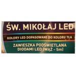 Duży Mikołaj LED do Dekoracji Zewnętrznej 120 Diod - Czerwony, Energooszczędny, Zasilanie sieciowe - obrazek 2