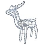 Świąteczny Renifer z Białym LED i Ruchomą Głową - Ozdoba Na Zewnątrz i Do Wnętrz