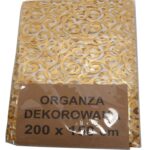 Obrus z organzy, złoty, 200x150 cm, LST3053 - obrazek 2