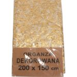 Obrus z organzy dekorowanej, złoty, 200x150 cm, LST3053, nr 5 - obrazek 2