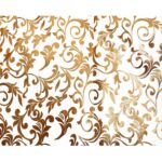 Obrus z organzy dekorowanej, złoty, 200x150 cm, LST3053, nr 5