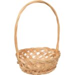 Wiklinowy koszyk wielkanocny do święcenia pokarmów i dekoracji, 35cm wysokość, 22cm średnica, 8.5cm głębokość - obrazek 2