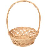 Wiklinowy koszyk wielkanocny do święcenia pokarmów i dekoracji, 35cm wysokość, 22cm średnica, 8.5cm głębokość