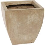 Donica Trapezowa Betonowa z Tworzywa Sztucznego, Szaro-Beżowa, Odporna na Warunki Atmosferyczne