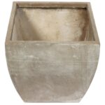 Donica Trapezoidalna XL Wytrzymała na Warunki Atmosferyczne w Kolorze Szaro-Beżowym - obrazek 2
