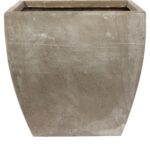 Donica Trapezoidalna XL Wytrzymała na Warunki Atmosferyczne w Kolorze Szaro-Beżowym - obrazek 3