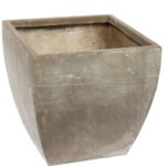 Donica Trapezoidalna XL Wytrzymała na Warunki Atmosferyczne w Kolorze Szaro-Beżowym