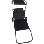 Leżak Mobilny z Daszkiem i Regulowanym Oparciem Komfort - obrazek 3