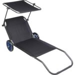 Leżak Mobilny z Daszkiem i Regulowanym Oparciem Komfort