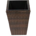 Donica Technorattan na taras i do domu, wytrzymała i odporna na promienie UV, 45cm, kolor brązowy - obrazek 2