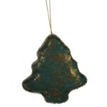 Ozdoba bożonarodzeniowa zawieszka welurowa CHOINKA 10 cm