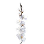 Gałązka Sztucznej Gladioli w Kolorze Białym, 70 cm - obrazek 2
