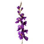 Gałązka Sztucznego Kwiatu Gladiola Fioletowego - 70 cm - obrazek 2
