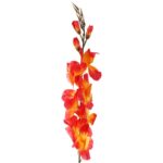 Sztuczna Gałązka Gladioli Pomarańczowej - 70 cm - obrazek 2