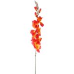 Sztuczna Gałązka Gladioli Pomarańczowej - 70 cm