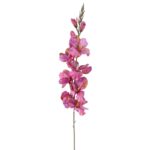 Różowy sztuczny kwiat Gladiola o długości 70 cm w odcieniach jesieni