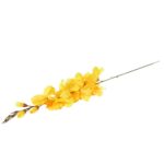 Gałązka Sztucznej Gladioli w Kolorze Żółtym o Długości 70 cm - obrazek 3
