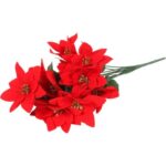Bukiet 12 POINSECJI 42 cm KOLOR CZERWONY - obrazek 3