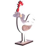FIGURKA dekoracyjna 16.5 cm ozdoba KOGUT drewno - obrazek 2