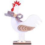 FIGURKA dekoracyjna 16.5 cm ozdoba KOGUT drewno