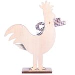FIGURKA dekoracyjna 16.5 cm ozdoba KOGUT drewno - obrazek 3
