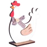FIGURKA dekoracyjna 13 cm ozdoba KURA drewno - obrazek 2