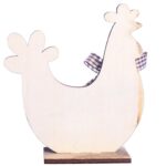FIGURKA dekoracyjna 13 cm ozdoba KURA drewno - obrazek 3