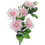 Gałązka 5 margaretek w kolorze jasno-różowym - obrazek 2