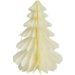 ZAWIESZKA CHOINKA PAPIEROWA ROZKŁADANA ORIGAMI DEKORACJA ŚWIĄTECZNA 3D KREMOWA - obrazek 3