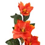 Sztuczna Gałązka z Trzema Pomarańczowymi Malwami o Długości 96 cm - obrazek 3