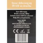 Lampki Dekoracyjne LED w Kształcie Duszki na Giętkim Druciku - 20 Sztuk, Zasilane Bateriami - obrazek 2