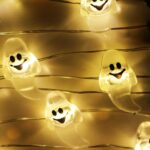 Lampki Dekoracyjne LED w Kształcie Duszki na Giętkim Druciku - 20 Sztuk, Zasilane Bateriami - obrazek 3