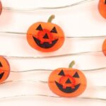 Dekoracyjne Lampki LED w Kształcie Dyni na Giętkim Druciku, Zasilane na Baterie - obrazek 3