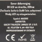 Lampki LED z Nietoperzami na Giętkim Druciku - Fioletowe Dekoracje na Baterie - obrazek 2
