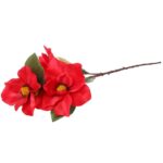 Czerwona Gałązka z Trzema Magnoliami - Dekoracja Wysokiej Jakości - obrazek 3