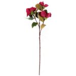 Bordowa Gałązka z Trzema Sztucznymi Magnoliami o Realistycznym Wyglądzie - obrazek 2