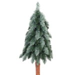 Sztuczna Choinka Marcinek na Naturalnym Pniu - Polski Produkt, Wys. 120 cm, Kolor Zielono-biały, Gotowa do Rozłożenia, Świeża z Produkcji GOLIAT - obrazek 3