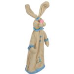 Zając pluszowy stojący na teleskopach 45cm niebieski - obrazek 2