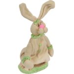 Zając pluszowy stojący na teleskopach 45cm zielony - obrazek 3