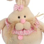 Zając stojący na teleskopach RÓŻOWY 40x24-60x24 cm - obrazek 2