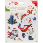 NAKLEJKI ŚWIĄTECZNE NA OKNO 3D DEKORACJA OZDOBA BAŁWAN+ PINGWIN - obrazek 2