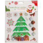 NAKLEJKI ŚWIĄTECZNE NA OKNO 3D DEKORACJA OZDOBA CHOINKA+BOMBKI - obrazek 2