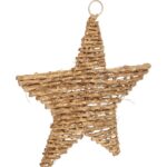 Złota Gwiazda Rattanowa na Święta - Zawieszka 27 cm - obrazek 2