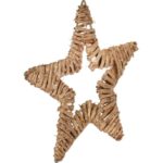 GWIAZDA Z RATTANU ZAWIESZKA ZŁOTA 20 CM - obrazek 2