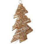 Złota Choinka Rattanowa - Zawieszka Świąteczna 30 cm - obrazek 2