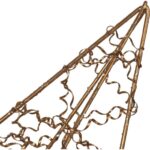 Złota Gwiazda Zawieszka na Choinkę lub Okno, Drewniana, 30 cm - obrazek 3